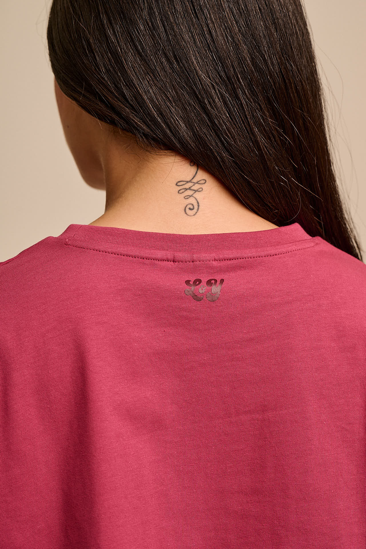 Zayla - Cotton Cropped Boxy T-Shirt in Maroon