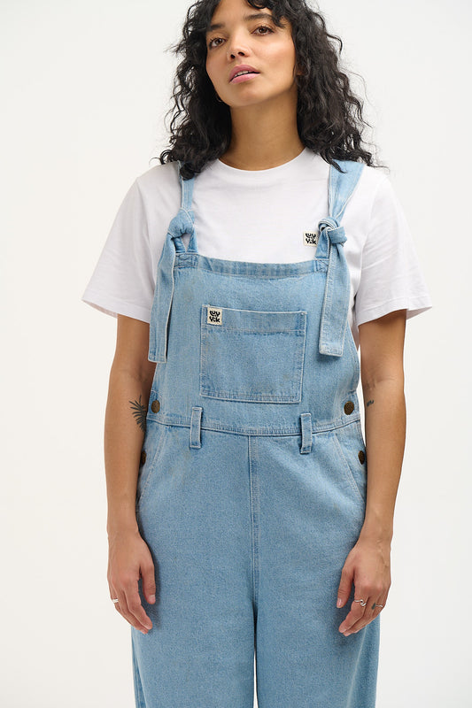 Easton - Denim Dungaree in Light Wash Blue