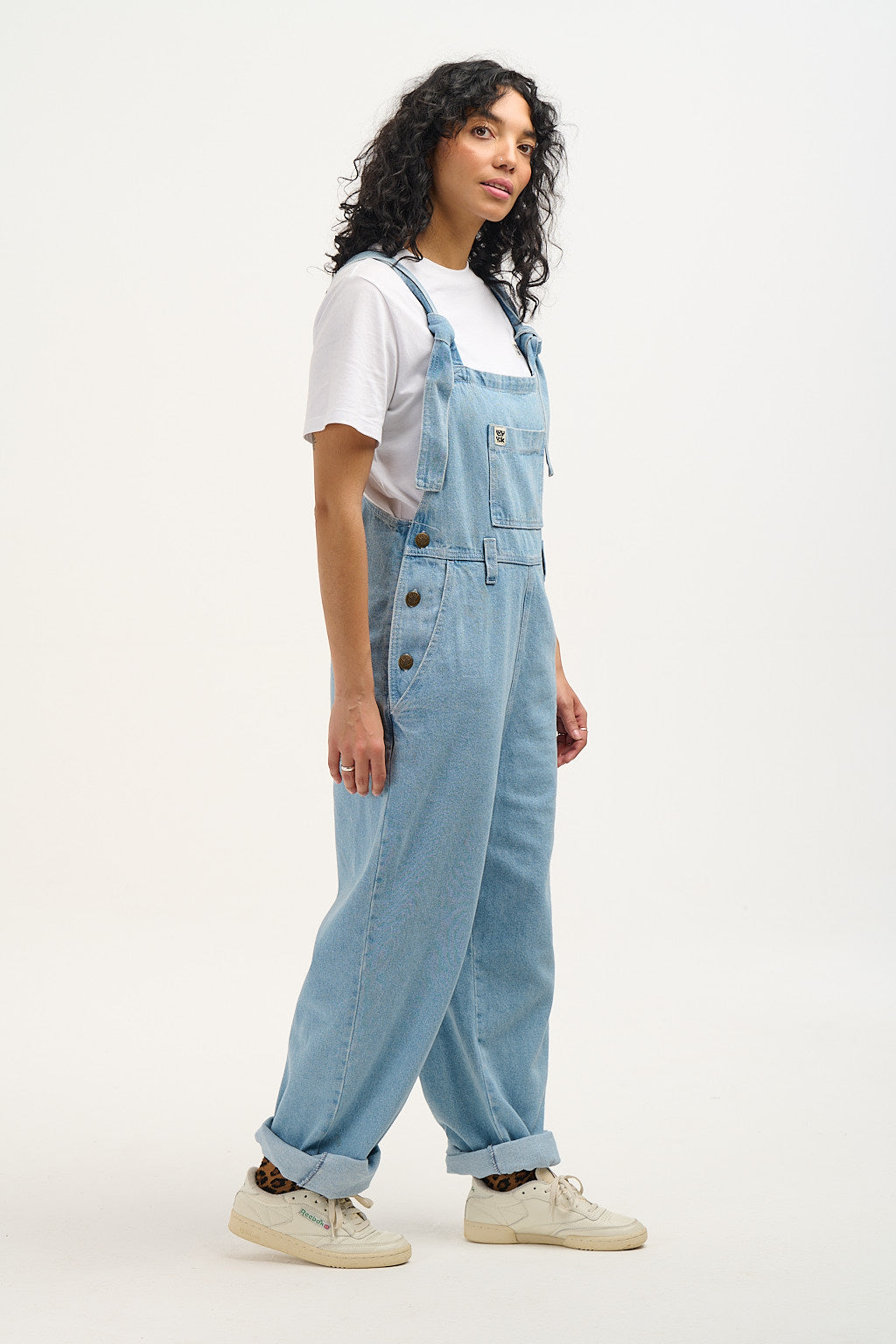 Easton - Denim Dungaree in Light Wash Blue