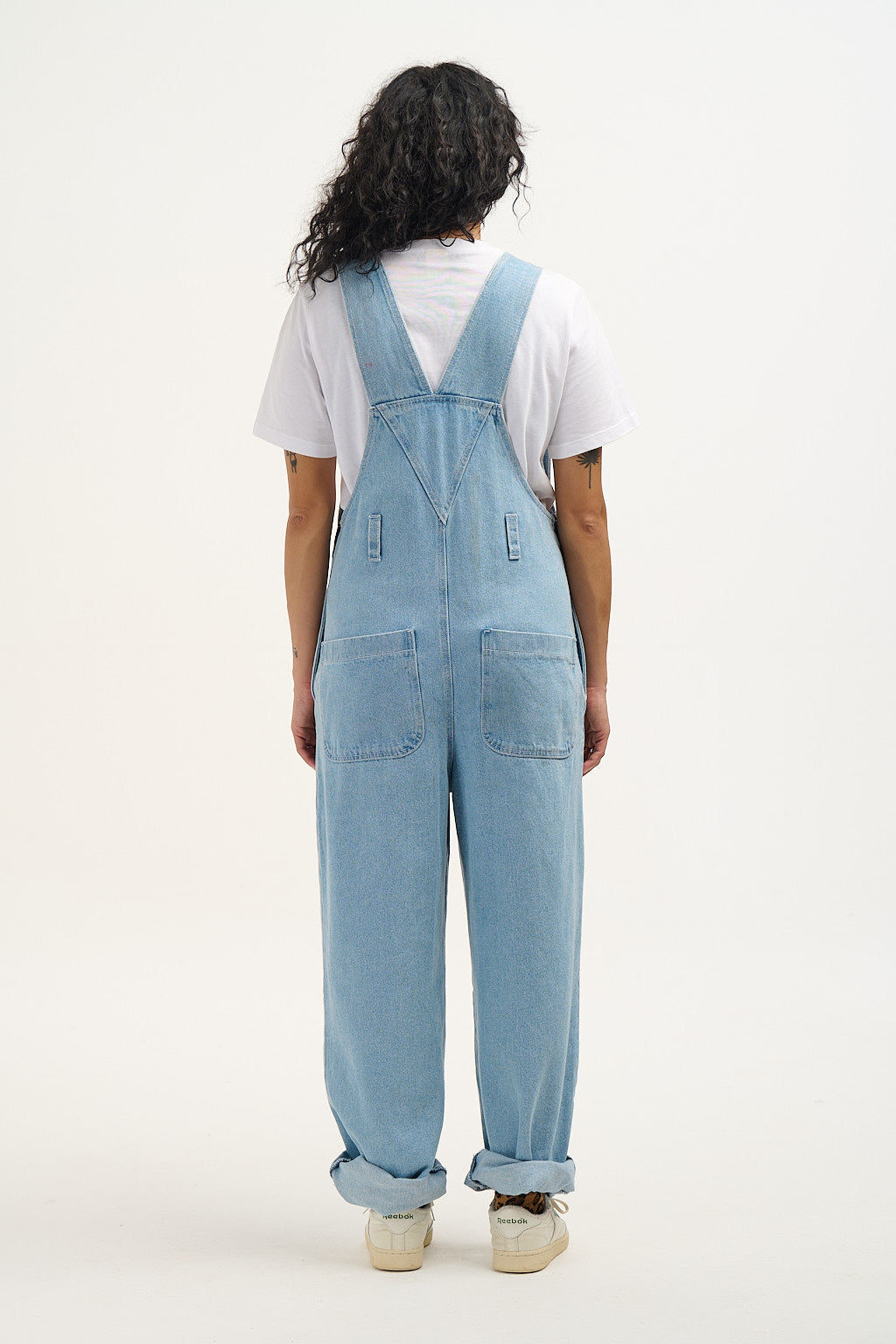 Easton - Denim Dungaree in Light Wash Blue