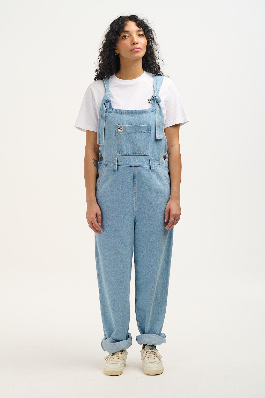 Easton - Denim Dungaree in Light Wash Blue